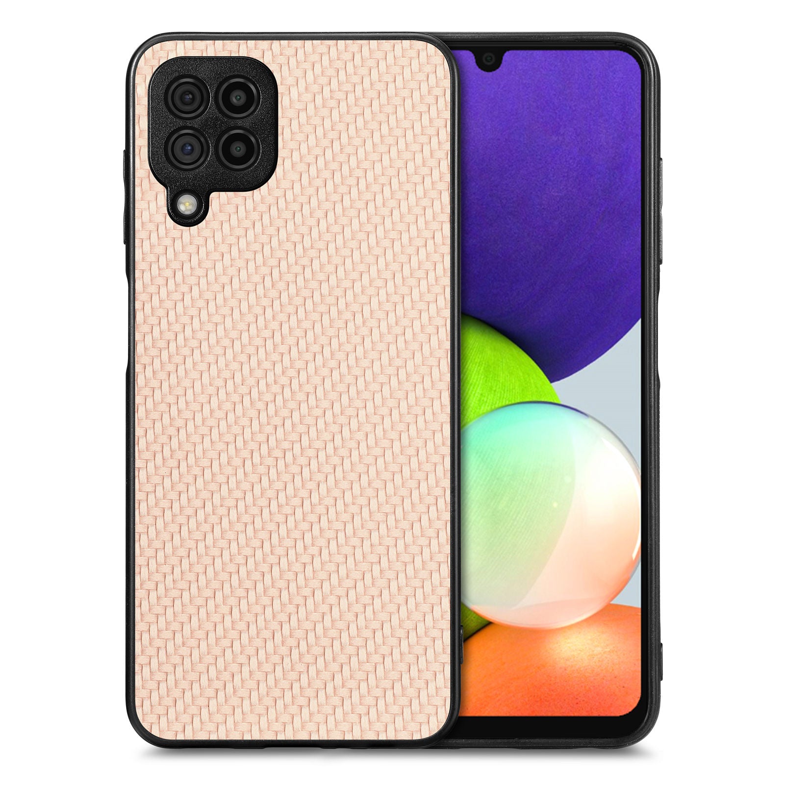Anti-fall Phone Case For Samsung Galaxy A22 4G (EU Version) / M32 (Global Version) 4G Carbon Fiber Texture PU Leather Coated PC TPU Cell Phone Cover Anti-fall Phone Case For Samsung Galaxy A22 4G (EU Version) / M32 (Global Version) 4G Carbon Fiber Texture PU Leather Coated PC TPU Cell Phone Cover